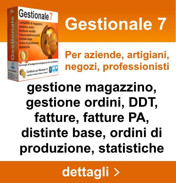 software gestionale pacchetto Gestionale7
